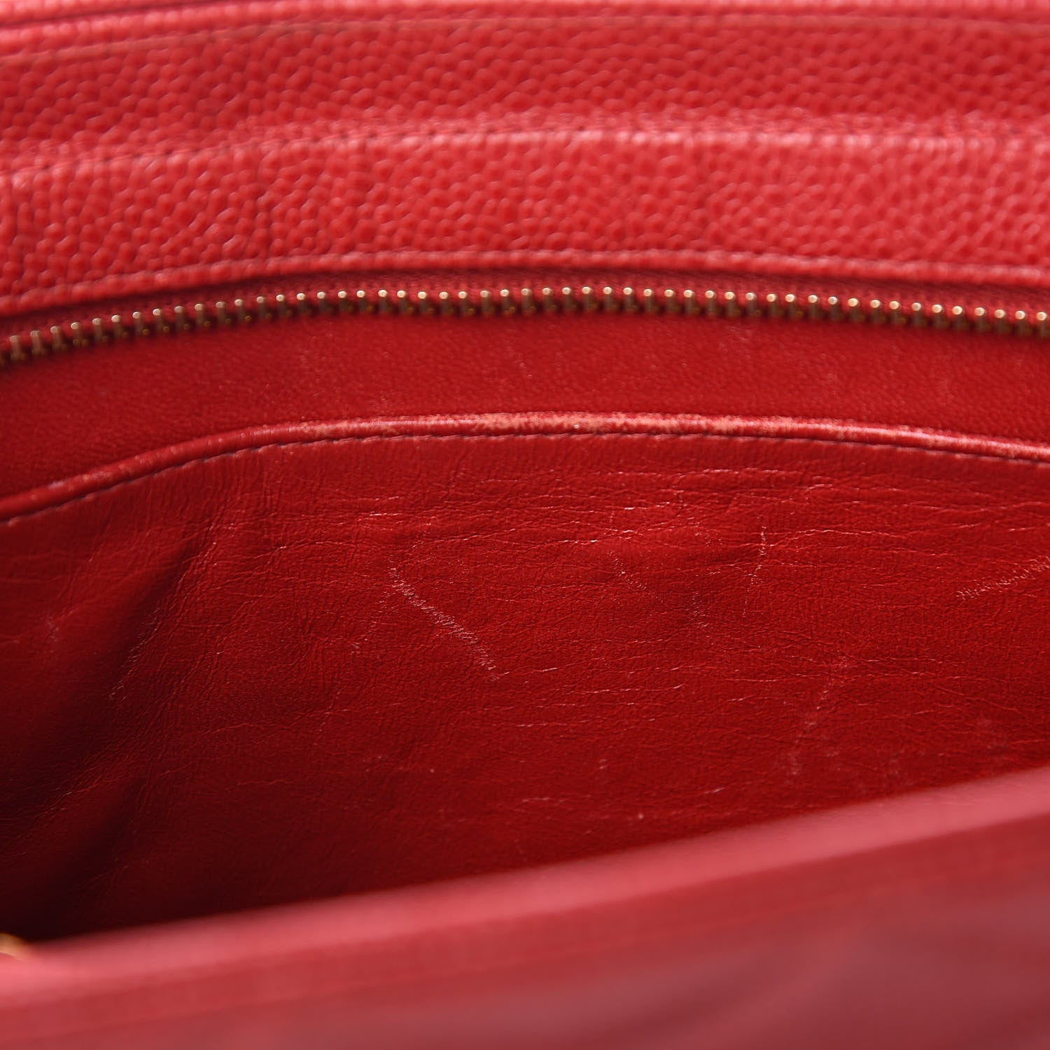 Chanel Caviar Quilted Sun Medallion Shoulder Bag Red 9 of 15