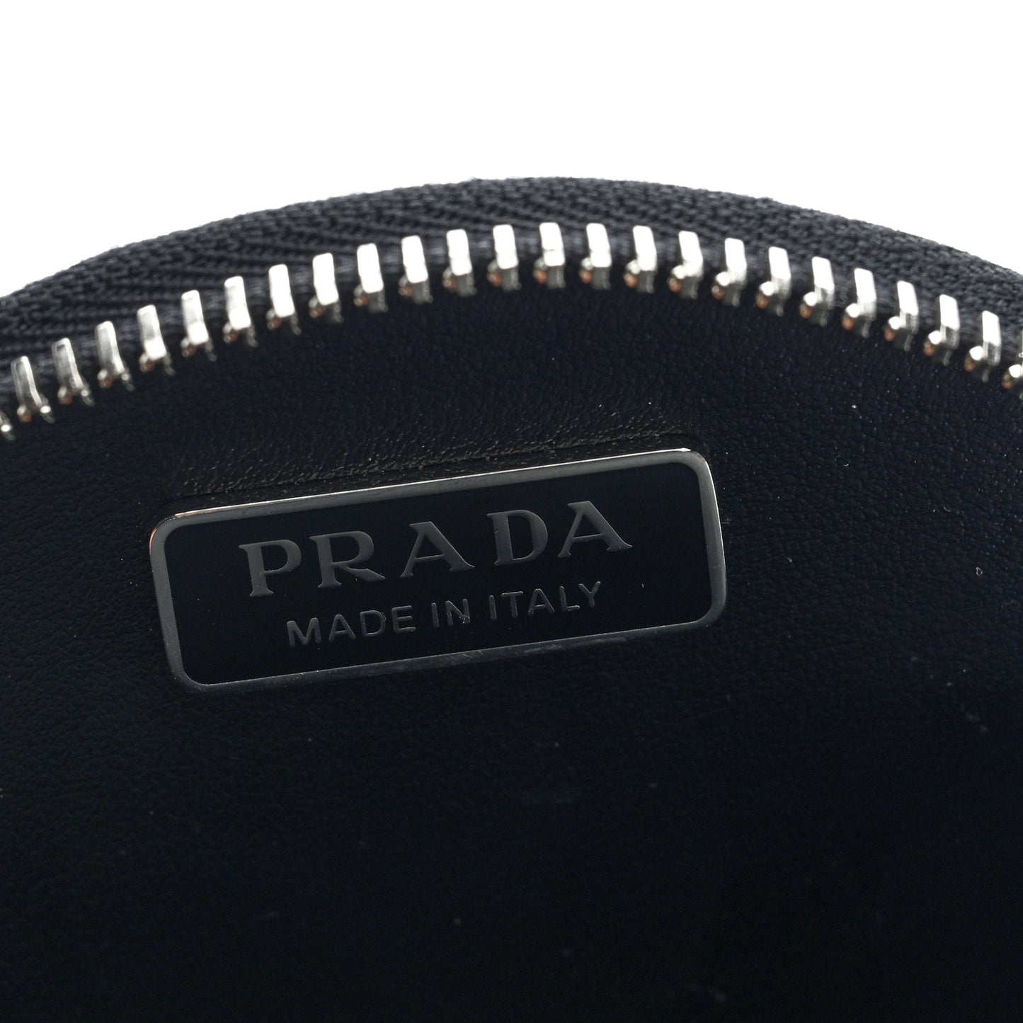 Spazzolato Round Chain Coin Crossbody Pouch  Black