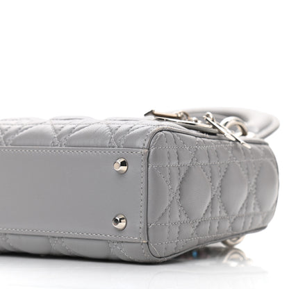 Christian Dior Lambskin Cannage Mini Lady Dior Crystal Strap Grey 11 of 11