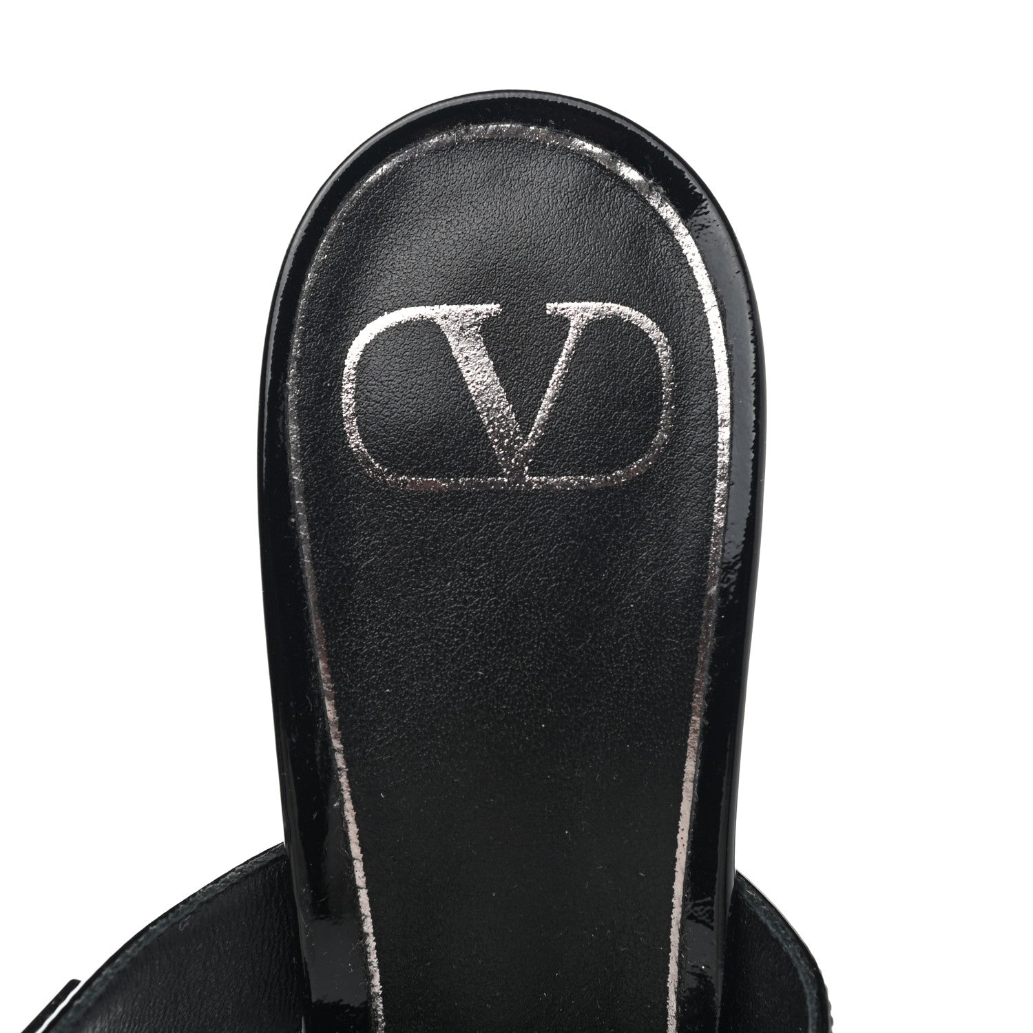 Valentino Garavani Patent Monochrome Roman Stud Ankle Strap 80mm Pumps 41 Black 7 of 9