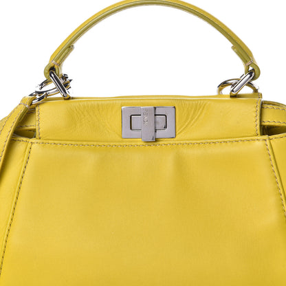 Fendi Nappa Mini Peekaboo Iconic Satchel Lime 19 of 22