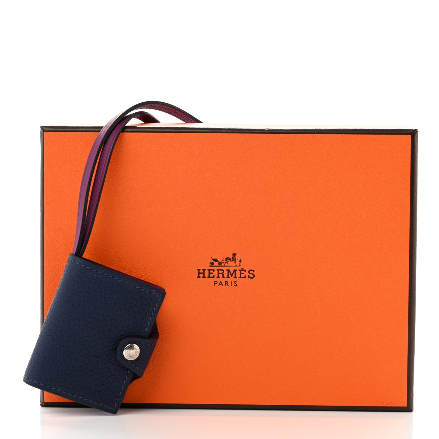 Togo Swift Verso Ulysse Nano Bag Charm Bleu Saphir Anemone