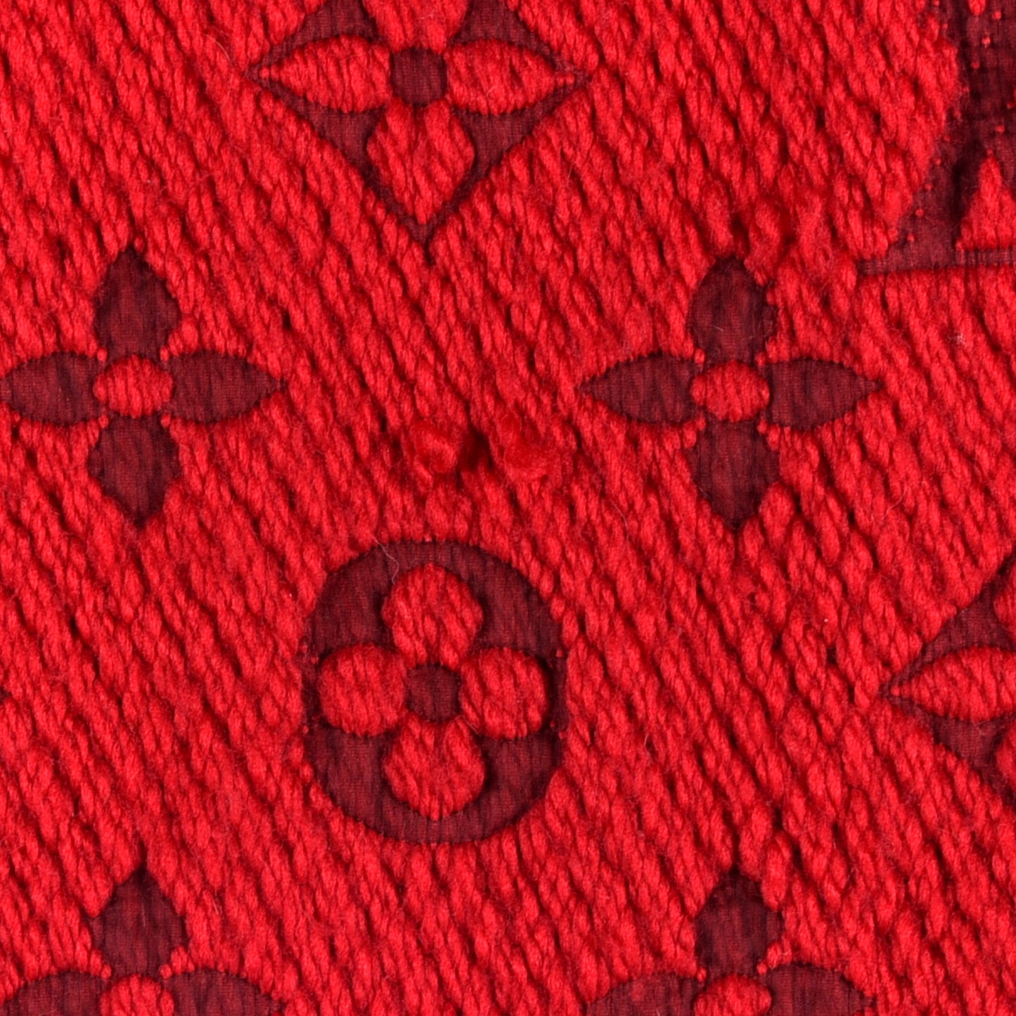 Wool Silk Logomania Scarf Rubis