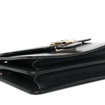 Gucci Dollar Calfskin Small Interlocking G Shoulder Bag Black 8 of 9