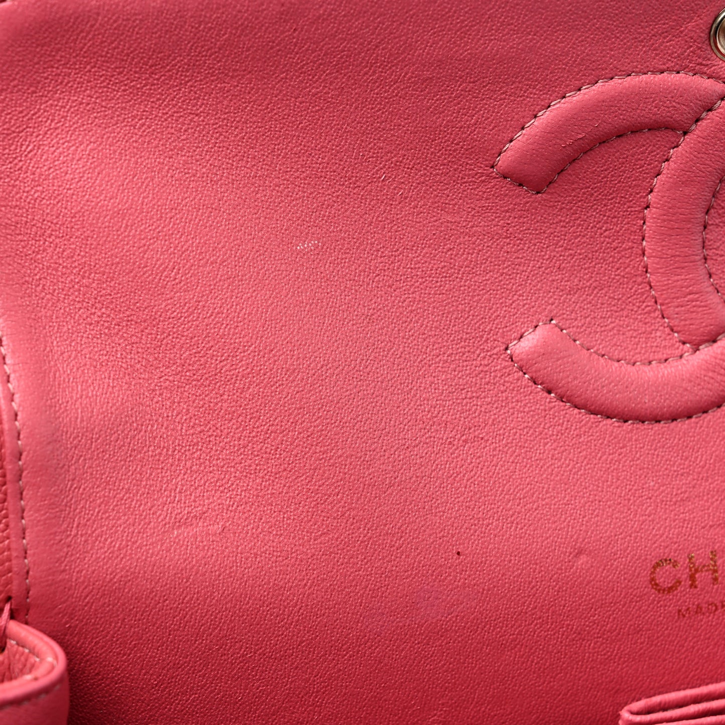 Caviar Quilted Medium Double Flap Pink