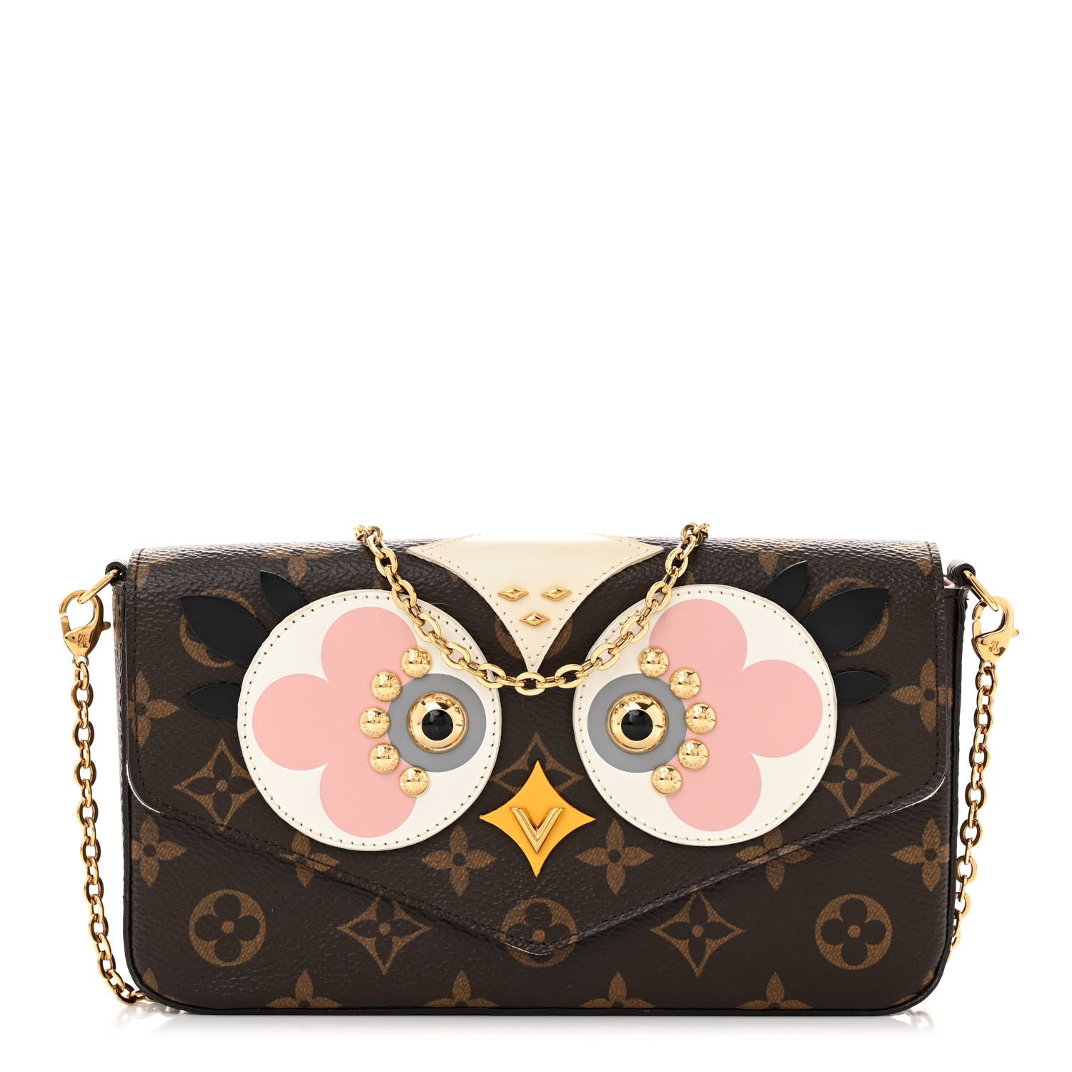 Louis Vuitton Monogram Lovely Birds Pochette Felicie Chain Wallet 2 of 13