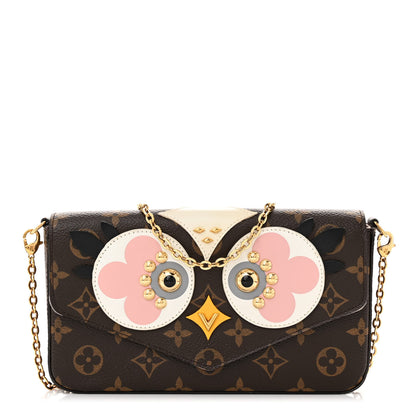 Louis Vuitton Monogram Lovely Birds Pochette Felicie Chain Wallet 2 of 13