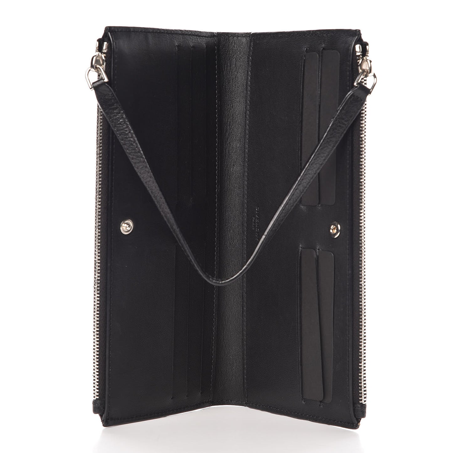 Sugar Goatskin Pandora Double Zip Wallet Black