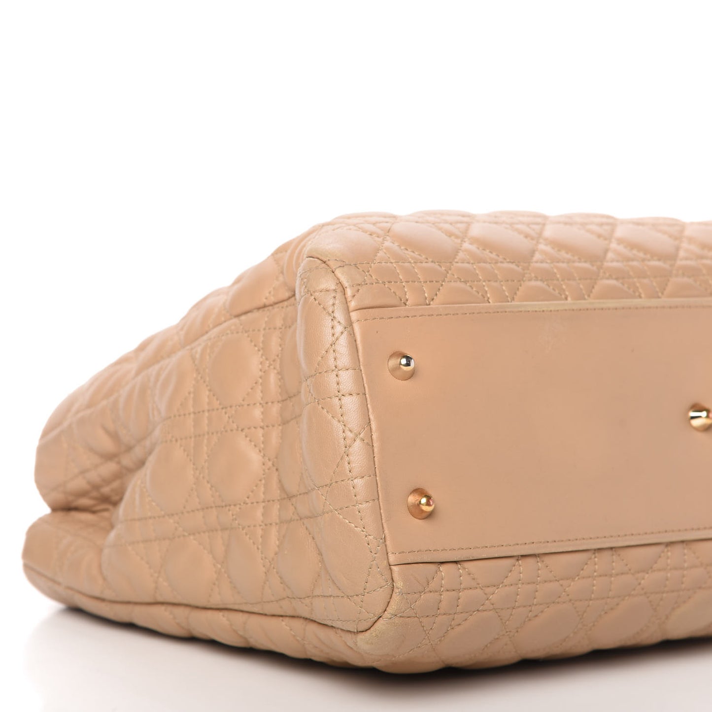 Lambskin Cannage Large Dior Soft Shopping Tote Beige