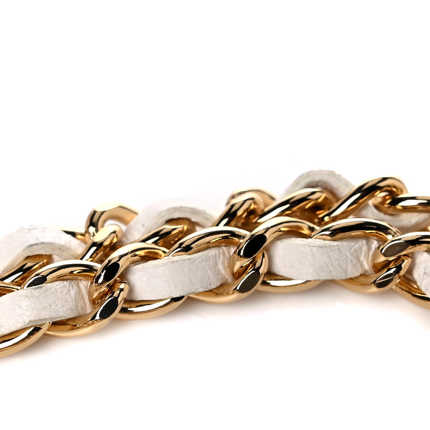 Lambskin Quilted Golden Plate Clutch With Chain White