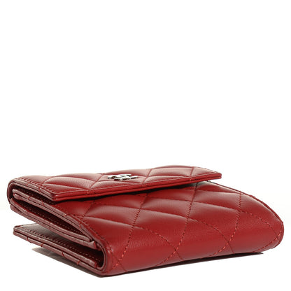 Chanel Lambskin Quilted French Flap Wallet Red 4 of 9