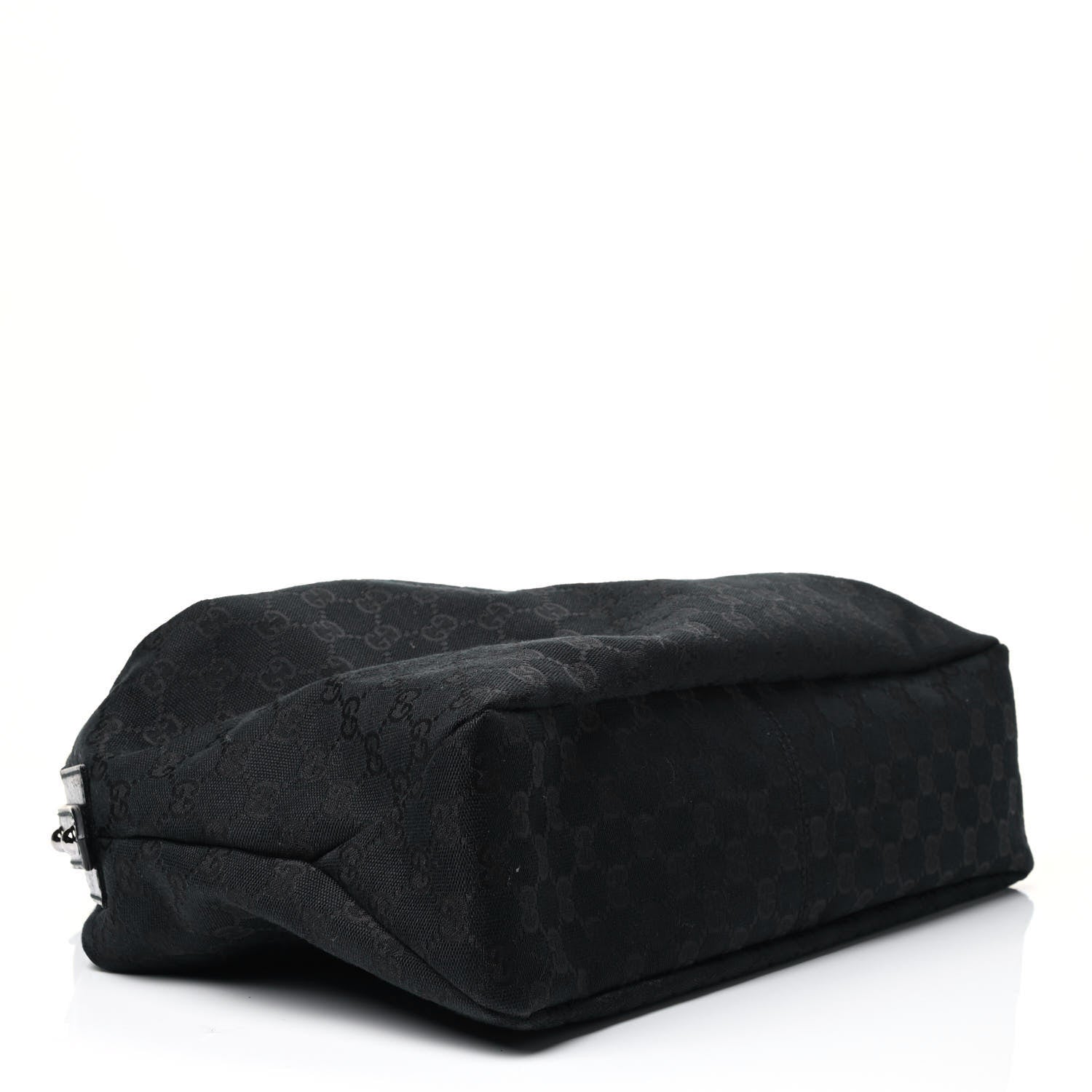Gucci Monogram Medium Horsebit Chain Hobo Black 3 of 4