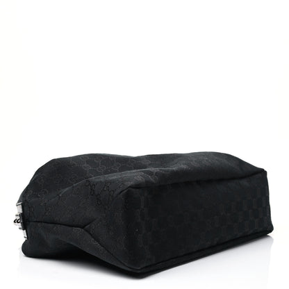 Gucci Monogram Medium Horsebit Chain Hobo Black 3 of 4