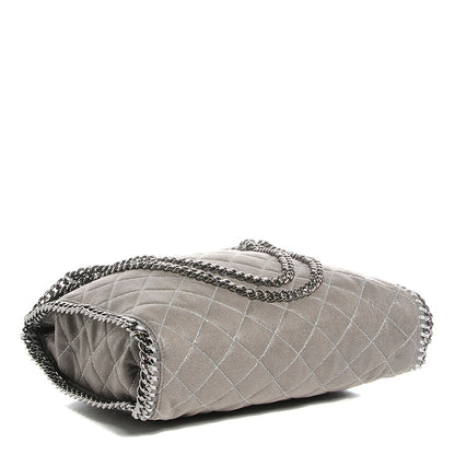 Stella McCartney Shaggy Deer Quilted Small Falabella Tote Light Grey 4 of 10