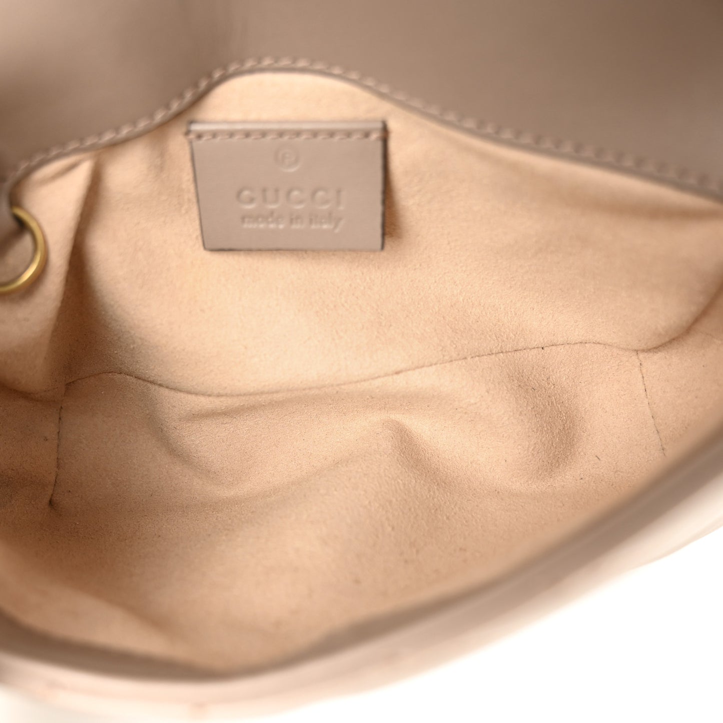 Calfskin Matelasse Super Mini GG Marmont Shoulder Bag Porcelain Rose