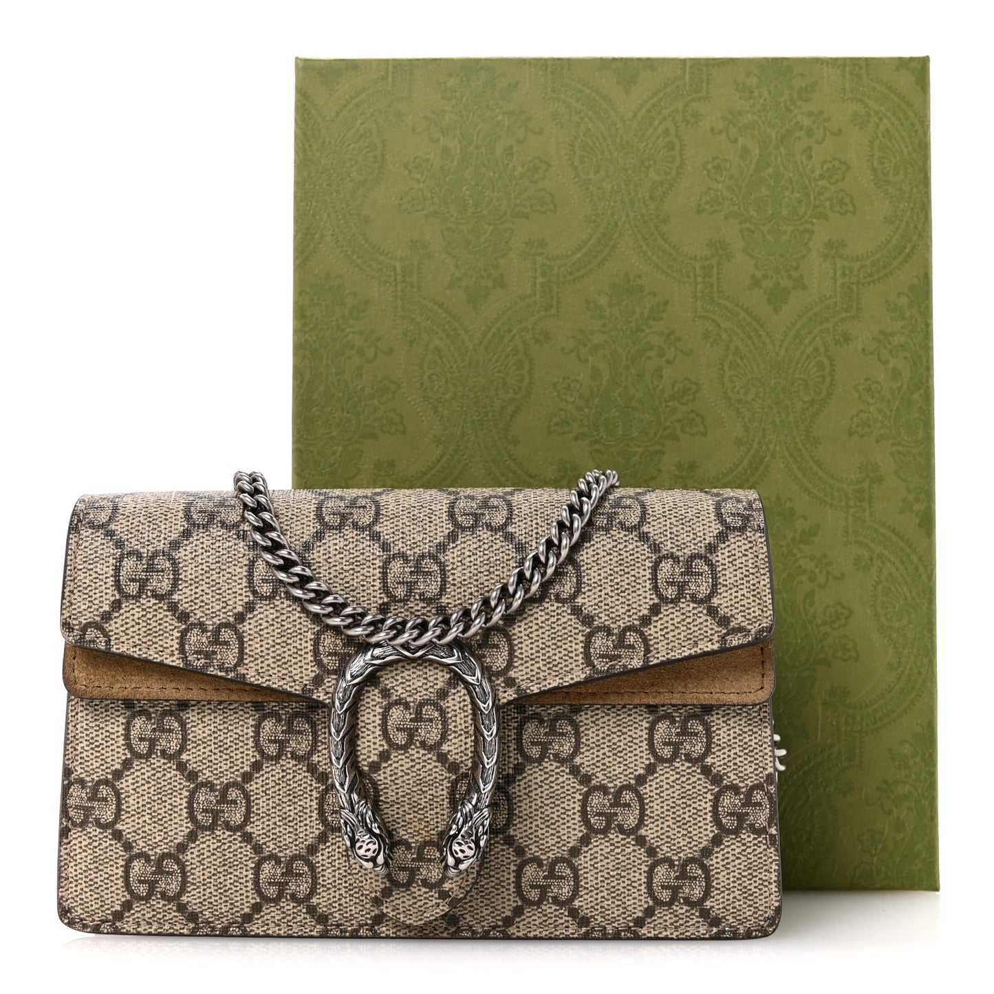 GG Supreme Monogram Super Mini Dionysus Shoulder Bag Taupe