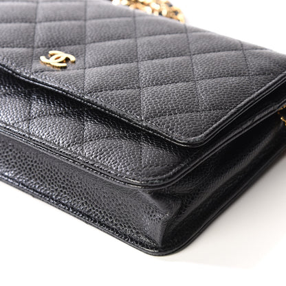 Chanel Caviar Quilted Wallet On Chain WOC Black 6 of 12