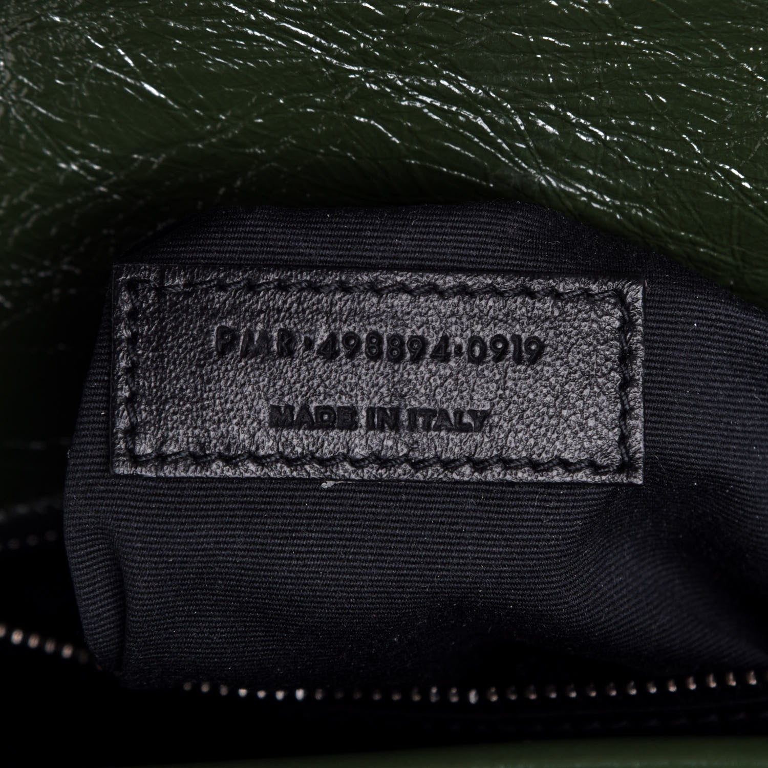Saint Laurent Crinkled Calfskin Matelasse Monogram Medium Niki Chain Satchel Military Olive 8 of 11