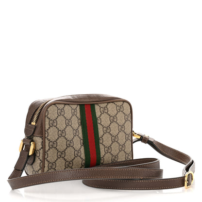 Gucci GG Supreme Monogram Web Mini Ophidia Shoulder Bag Brown 3 of 16