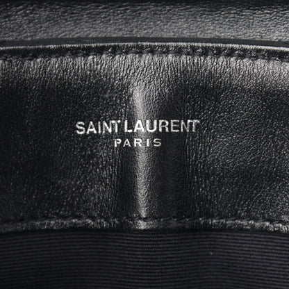 Saint Laurent Calfskin Y Quilted Monogram Small Loulou Chain Satchel Black 6 of 10