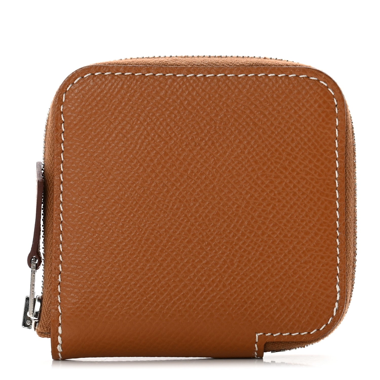 Hermes Epsom Silk'in Coin Purse Gold Bleu Navy Beige 1 of 8