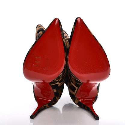 Christian Louboutin Pony Hair Ishtar 100 Booties Leopard 5 of 8