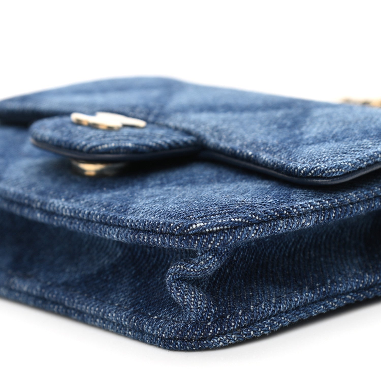 Chanel Denim Printed Belt Bag Dark Blue 10 of 11