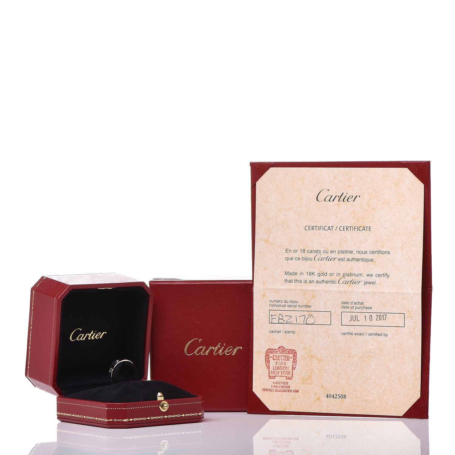 Cartier 18K White Gold 3.5mm LOVE Wedding Band Ring 51 5.75 5 of 5