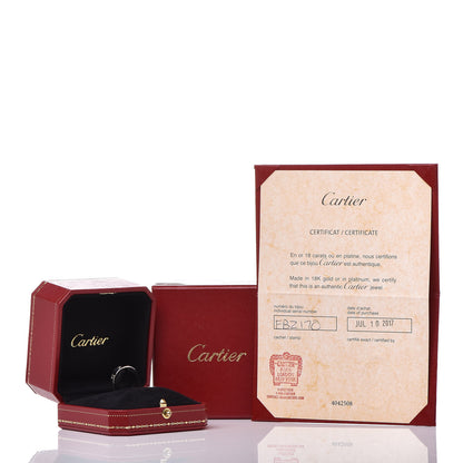 Cartier 18K White Gold 3.5mm LOVE Wedding Band Ring 51 5.75 5 of 5