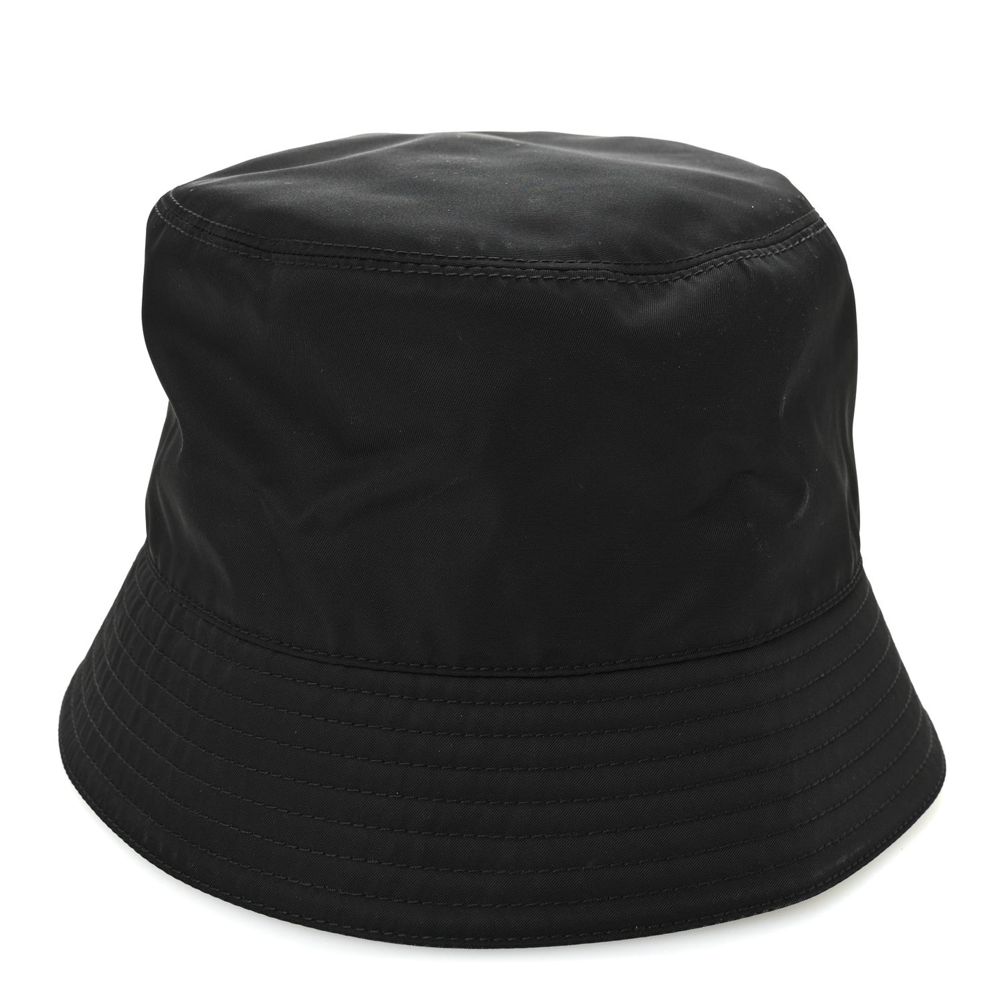 Re-Nylon Metal Triangle Logo Womens Bucket Hat M Black