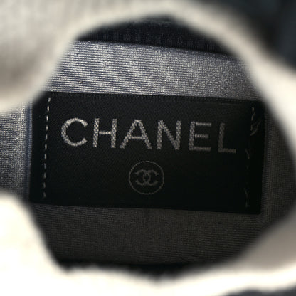 Chanel Fabric Suede Calfskin CC Sneakers 39 Grey Black 6 of 6