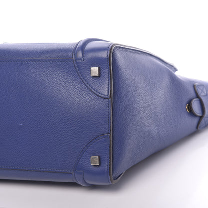 Celine Drummed Calfskin Mini Luggage Indigo 9 of 9