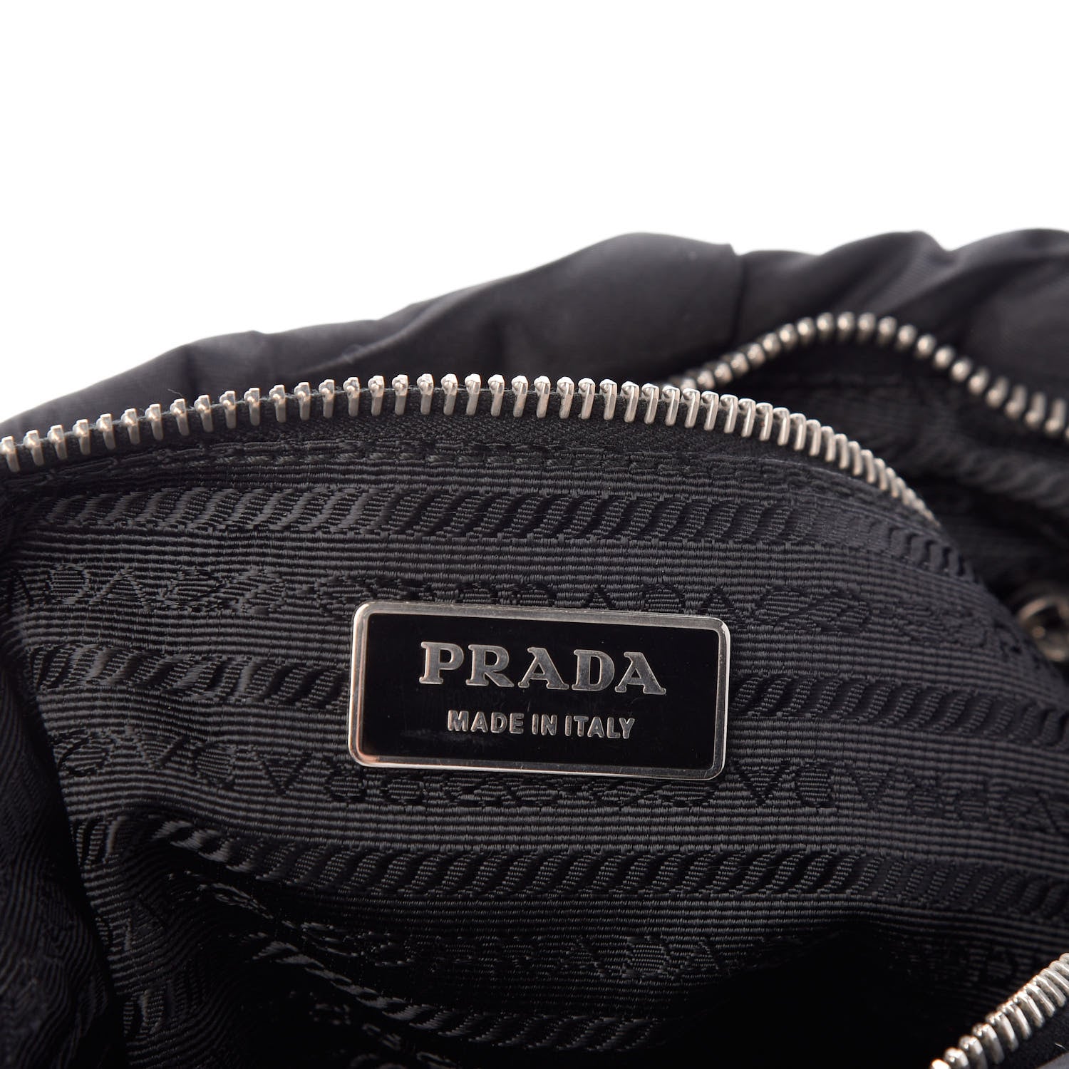 Prada Tessuto Nylon Quilted Shoulder Bag Black 6 of 10