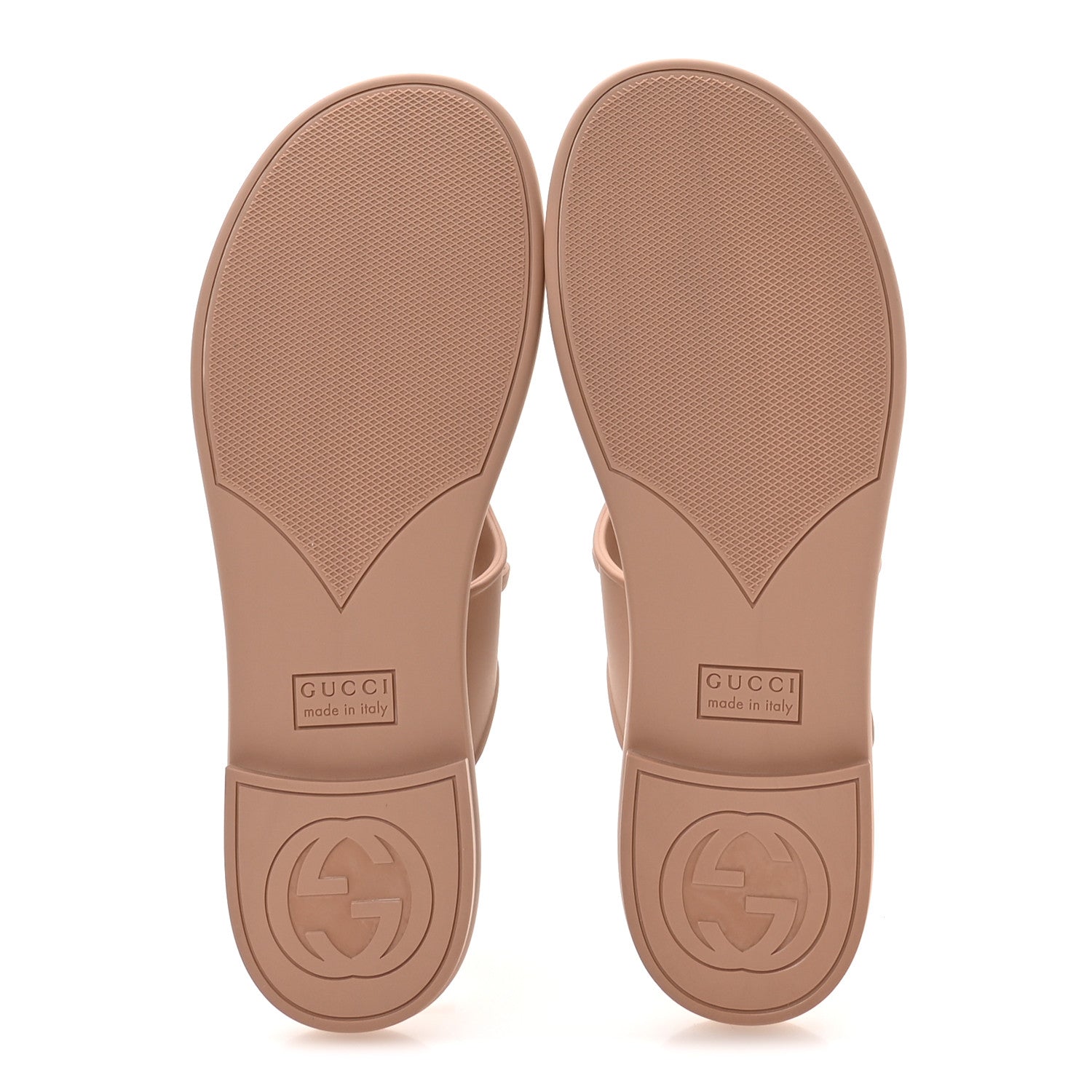 Gucci Rubber Womens Horsebit Thong Sandals 40 Vintage Camel 6 of 9