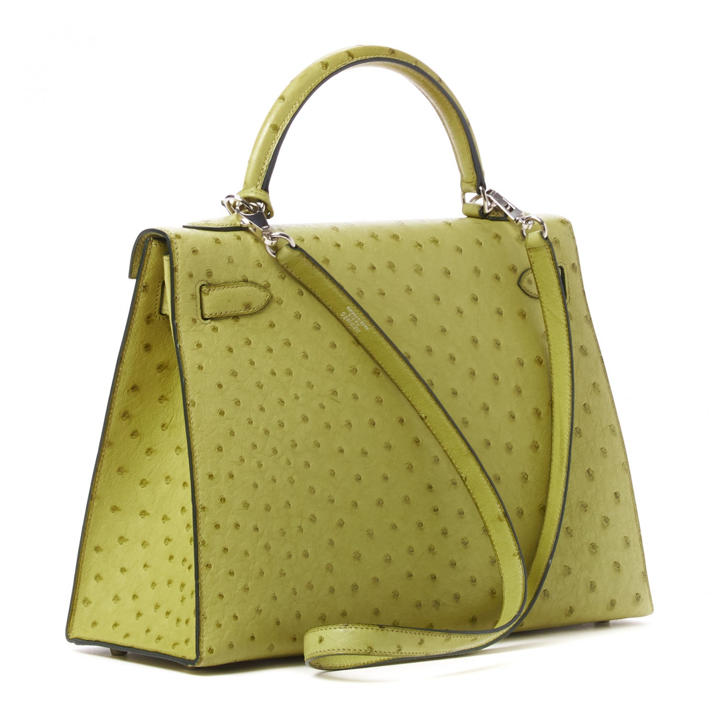 Ostrich Kelly Sellier 32 Vert Anis