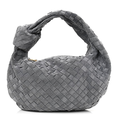 Bottega Veneta Suede Calfskin Intrecciato Teen Jodie Hobo Thunder 1 of 9