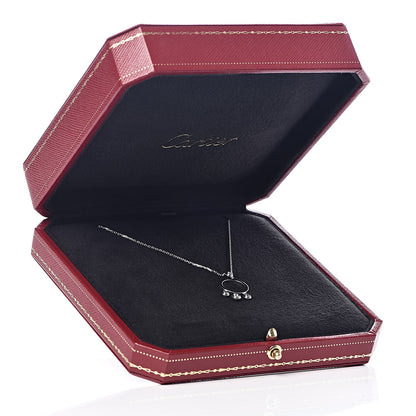 Cartier 18K White Gold Diamond D'Amour Circle Pendant Necklace 5 of 6