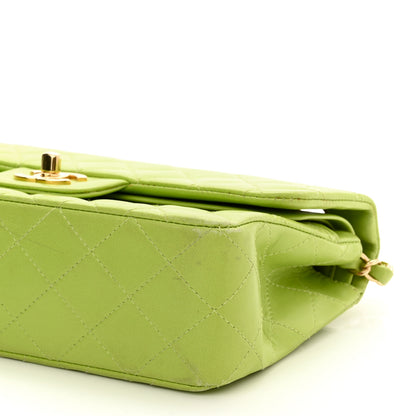 Chanel Lambskin Quilted Small Double Flap Green 10 of 13