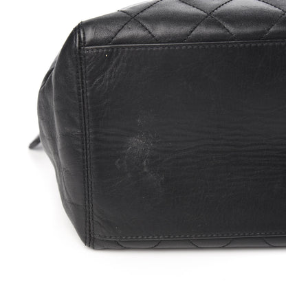 Chanel Lambskin Quilted Shopping Tote Black 8 of 10