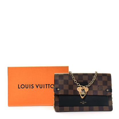 Louis Vuitton Damier Ebene Vavin Chain Wallet Black 8 of 8