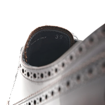 Prada Spazzolato Fume Brogue Derby Loafers 39 Bruciato 8 of 9