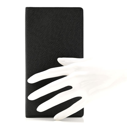 Louis Vuitton Taiga Brazza Wallet Black 2 of 9