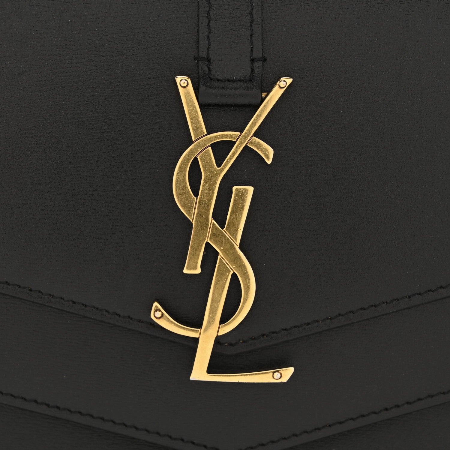 Saint Laurent Smooth Calfskin Monogram Sulpice Chain Wallet Black 11 of 11