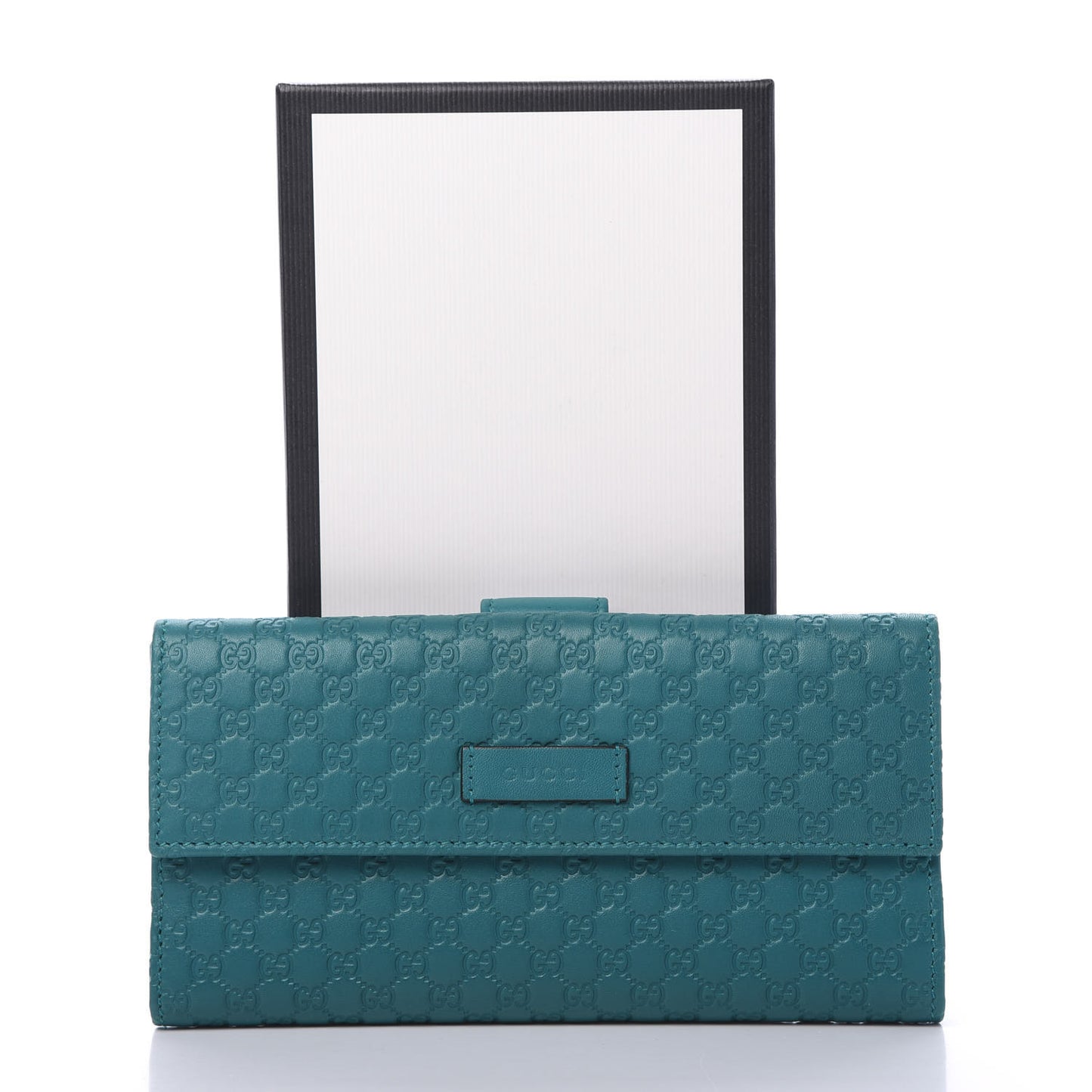 Microguccissima Continental Flap Wallet Deep Cobalt