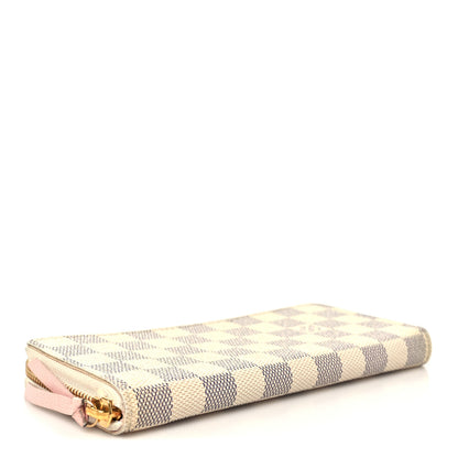 Louis Vuitton Damier Azur Clemence Wallet Rose Ballerine 4 of 7