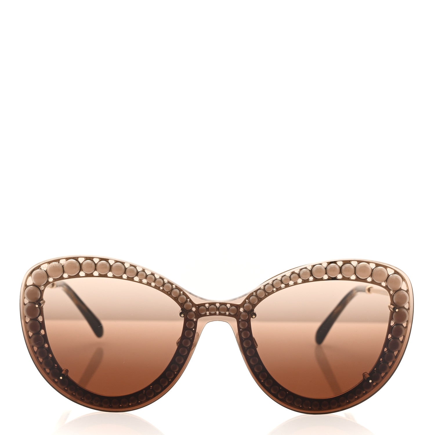 Chanel Acetate Metal Pearl Butterfly Sunglasses 4236-H Brown 2 of 6