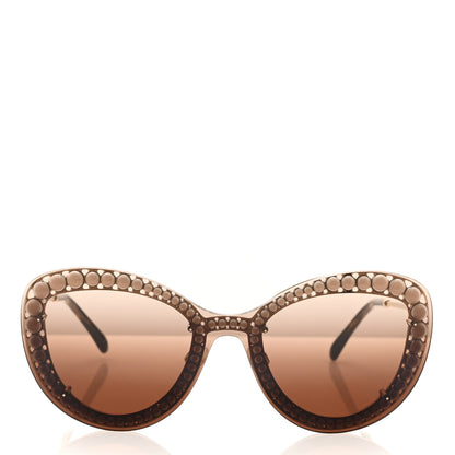 Chanel Acetate Metal Pearl Butterfly Sunglasses 4236-H Brown 2 of 6