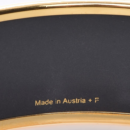 Hermes Enamel Equestrian Printed Wide Bracelet 65 5 of 5