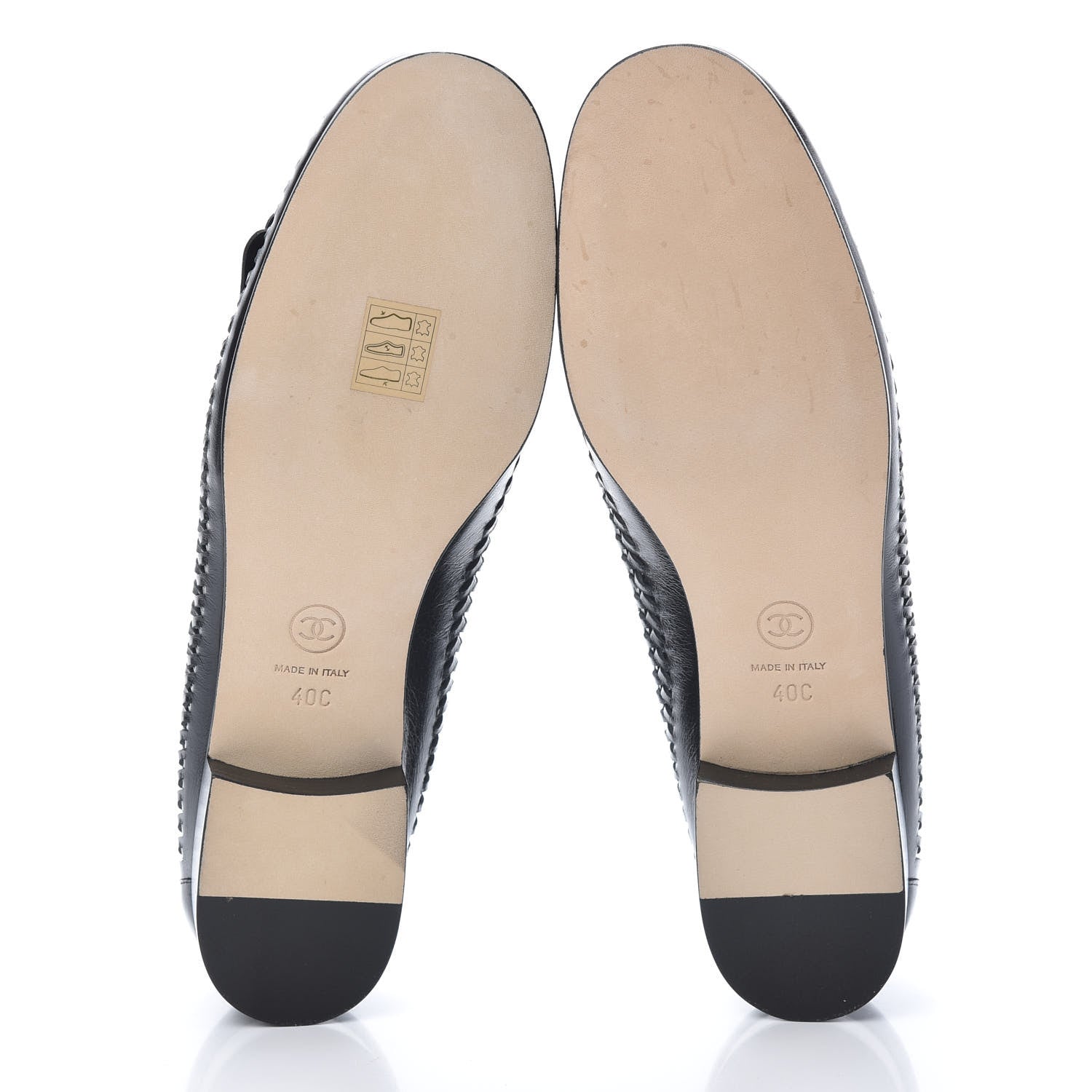 Chanel Lambskin Braided Kangaroo Mocassin Loafers 40 Black 5 of 9