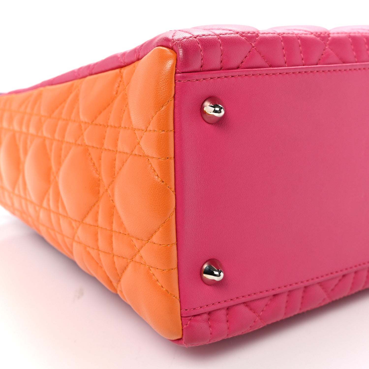 Christian Dior Lambskin Cannage Medium Tri-Color Lady Dior Pink 9 of 11
